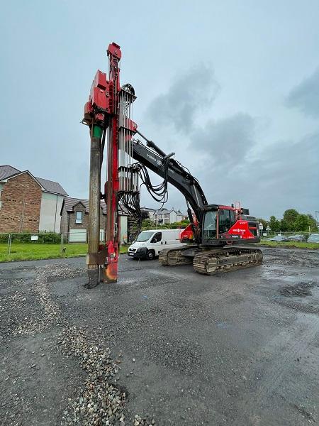 Image of the piling rig on-site.